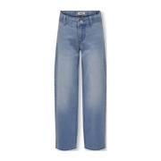 KIDS ONLY GIRL high waist wide leg jeans KOGSYLVIE light blue denim Bl...