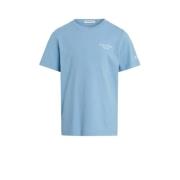 Calvin Klein T-shirt babyblauw Jongens Katoen Ronde hals Effen - 140