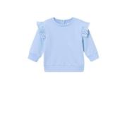 NAME IT BABY baby sweater NBFTIARA met ruches lichtblauw Effen - 56