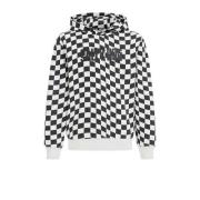 WE Fashion hoodie met grafische print zwart/wit Sweater Grafisch - 122...