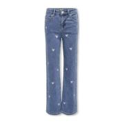 KIDS ONLY GIRL wide leg jeans KOGJUICY light medium blue denim Blauw M...
