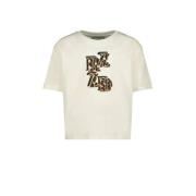 Raizzed T-shirt Faya met printopdruk wit Meisjes Katoen Ronde hals Pri...