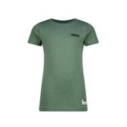 Vingino T-shirt groen Jongens Katoen Ronde hals Effen - 128