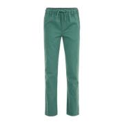 WE Fashion tapered fit broek groen Jongens Katoen Effen - 98