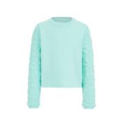 WE Fashion sweater turquoise Blauw Effen - 98/104 | Sweater van WE Fas...