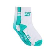 WE Fashion sokken - set van 3 groen/wit Jongens Katoen Meerkleurig - 2...