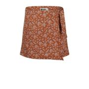 No Way Monday skort met all over print roestrood Rok Bruin Meisjes Pol...