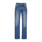 Vingino regular fit jeans Bruno mid blue wash Blauw Jongens Stretchden...