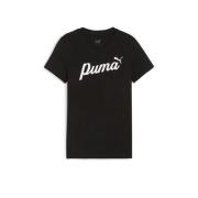 Puma T-shirt zwart Jongens/Meisjes Katoen Ronde hals Printopdruk - 128