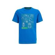 WE Fashion T-shirt met printopdruk blauw Jongens Katoen Ronde hals Pri...