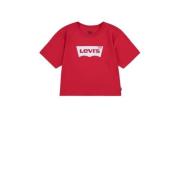 Levi's Kids T-shirt LIGHT BRIGHT MEET & GREET met logo rood/wit Meisje...