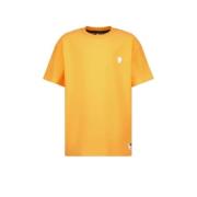 Vingino T-shirt oranje Jongens Stretchkatoen Ronde hals Effen - 128