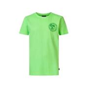 Petrol Industries T-shirt fel groen Jongens Katoen Ronde hals Effen - ...