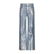 Vingino metallic wide leg jeans Cato Metallic metallic denim Blauw Eff...