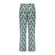 B.Nosy gebloemde straight fit broek Vieve lichtgroen/donkerblauw/paars...