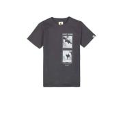 Garcia T-shirt met printopdruk grijs Jongens Katoen Ronde hals Printop...