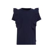 WE Fashion top blue nights Zwart Meisjes Biologisch katoen Ronde hals ...