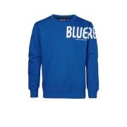 Blue Rebel sweater James met logo blauw Logo - 98/104