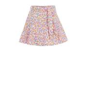 WE Fashion gebloemde rok roze Meisjes Polyester Bloemen - 122/128