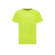 TYGO & vito T-shirt James met logo neongeel Jongens Polyester Ronde ha...