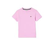 Lacoste T-shirt roze Jongens Biologisch katoen Ronde hals Effen - 128