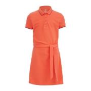 WE Fashion T-shirtjurk oranje Meisjes Katoen Polokraag Effen - 134/140