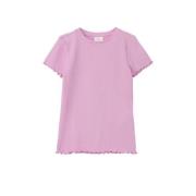s.Oliver T-shirt roze Meisjes Stretchkatoen Ronde hals Effen - 104/110