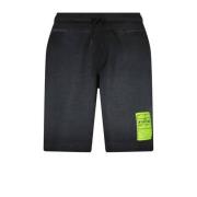 Vingino sweatshort Rados met printopdruk donkergrijs/neon geel Korte b...