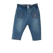 s.Oliver baby regular fit jeans blauw Meisjes Katoen Effen - 80