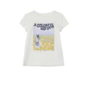s.Oliver T-shirt met printopdruk wit Meisjes Katoen Ronde hals Printop...