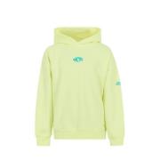 Shoeby hoodie met printopdruk lime Sweater Groen Jongens Polyester Cap...