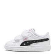 Puma Smash 3.0 Dance Party V sneakers wit/zwart Jongens/Meisjes Leer -...