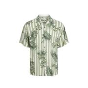 JACK & JONES JUNIOR overhemd JJJEFF RESORT met all over print lichtgro...