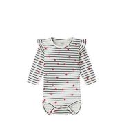 NAME IT BABY romper NBFFELIAS wit/blauw/rood Meisjes Biologisch katoen...