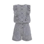 WE Fashion jumpsuit met all over print zwart Meisjes Gerecycled polyes...