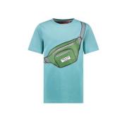 TYGO & vito T-shirt Toby met printopdruk aquablauw Jongens Polyester R...
