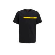 Parajumpers T-shirt TAPE met logo zwart Jongens Katoen Ronde hals Logo...