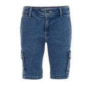 WE Fashion denim short medium blue denim Korte broek Blauw Effen - 170
