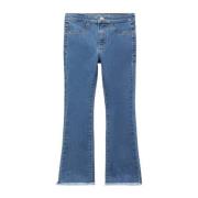 Mango Kids high waist flared jeans medium blue denim Blauw Meisjes Str...
