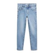 Mango Kids slim fit jeans light blue denim Blauw Effen - 164
