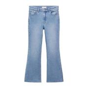 Mango Kids flared jeans lichtblauw Meisjes Denim Effen - 152(XXS)