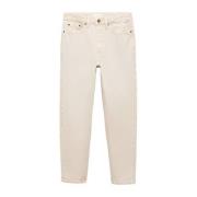 Mango Kids straight fit jeans lichtbeige Jongens Denim Effen - 158(XXS...