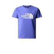 The North Face T-shirt Easy blauw/wit Jongens/Meisjes Katoen Ronde hal...