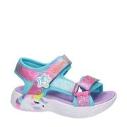 Skechers Unicorn Dreams sandalen blauw/roze Meisjes Textiel Dierenprin...