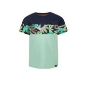 B.Nosy T-shirt met meerkleurige print mintgroen/donkerblauw Jongens St...