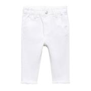 Mango Kids straight fit broek wit Jeans Meisjes Katoen Effen - 86