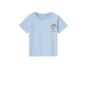 NAME IT MINI baby T-shirt NMMVELIX met backprint lichtblauw Jongens Ka...