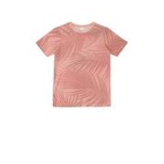 s.Oliver T-shirt met bladprint rood Jongens Polyester Ronde hals Blad ...