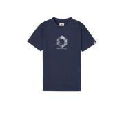 Garcia T-shirt met backprint donkerblauw Jongens Katoen Ronde hals Bac...