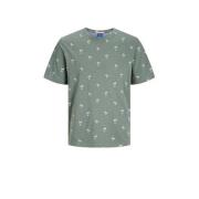 JACK & JONES JUNIOR T-shirt JORPALM met all over print zachtgroen/wit ...